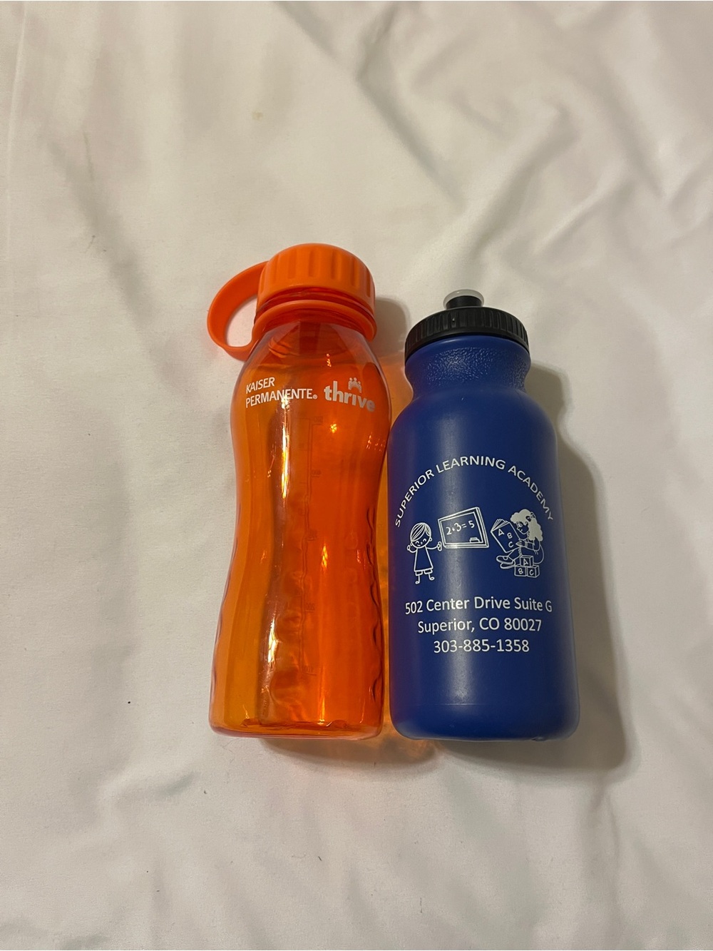 Thrive Orange Sport Water Bottle with Carry Loop